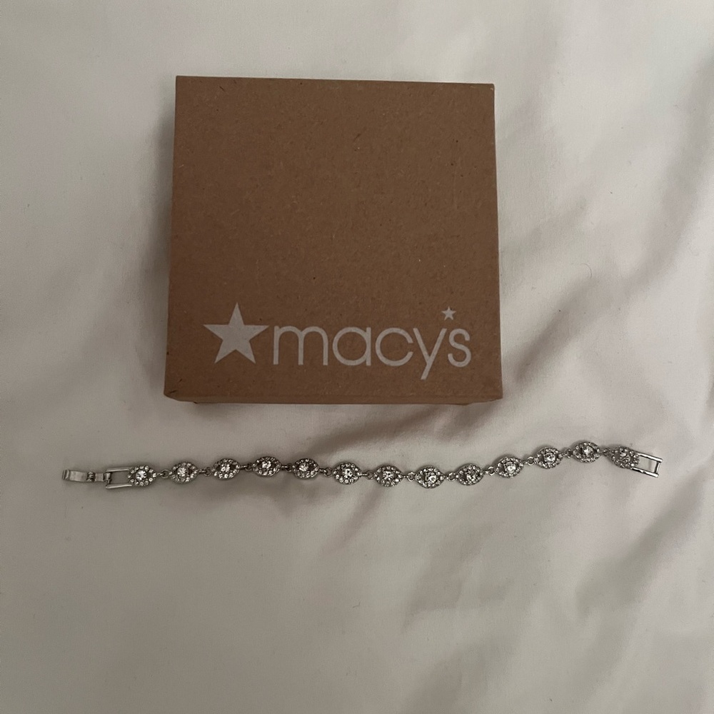 Macy's Silver Givenchy Link Tennis Bracelet